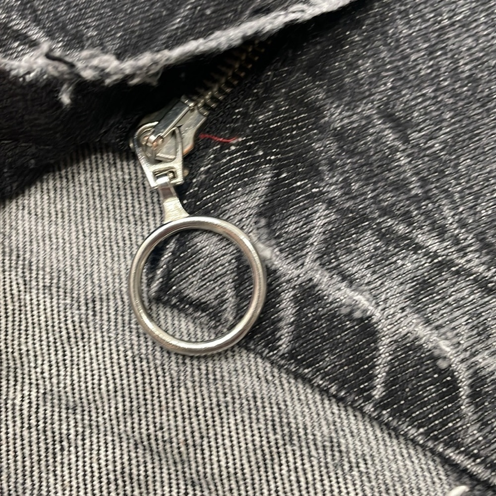 ZARA Distressed Mini Denim Skirt - Picture 7 of 12